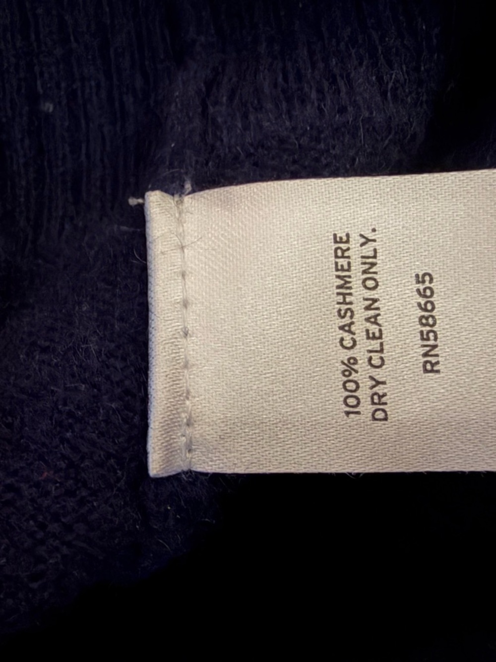 Nordstrom 100% Cashmere Turtleneck Sweater Size S Navy Oversized - Picture 6 of 6
